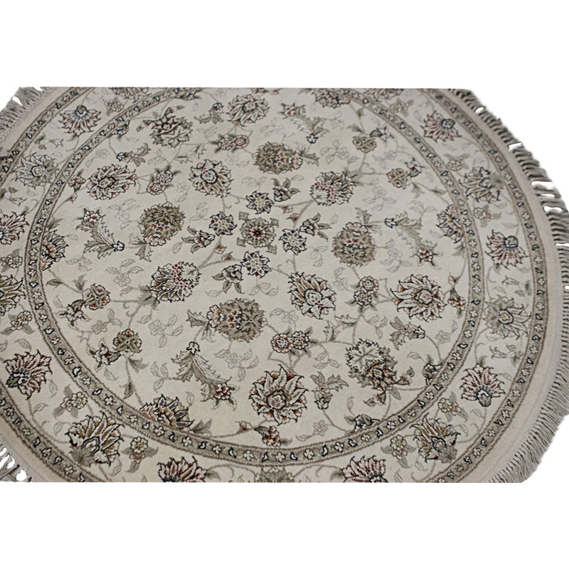 Hand Knotted Area Rug in Ivory