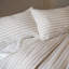 Housse de couette et taies d'oreiller 100 % lin français - Grand lit/très grand lit - Motif floral crème-101946431-137099163