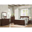 Grand lit classique en cerisier foncé pour chambre à coucher - Le style requiert un sommier / sommier en bois avec finition