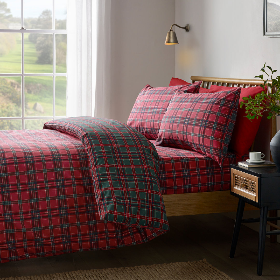 Tartan Check Reversible Duvet Cover Set
