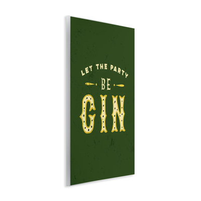 Let Party Be Gin Pun Wall Plaque Art by The Whiskey Ginger