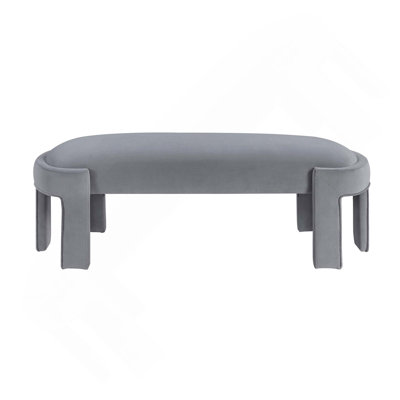 Stylish Velvet Upholstered Bench With Durable Plywood Frame