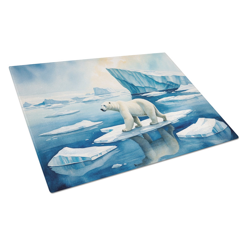 Planche à découper en forme d'ours polaire sur la glace
