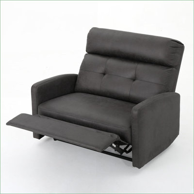 Causeuse inclinable, canapé inclinable à inclinaison zéro moderne pour petits espaces | Ardoise | Microfibre