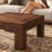 Retro Nut-Brown Solid Wood Square Coffee Table-1248077580