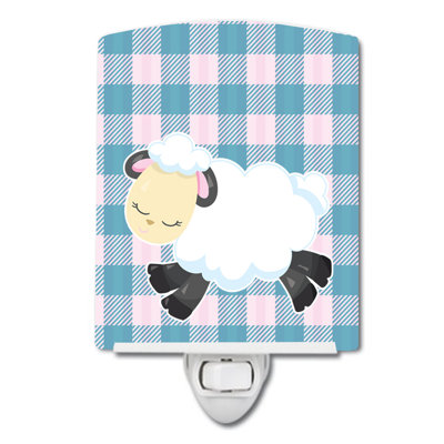 Éclairage de nuit en céramique ovine de vichy