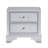 Silver Finish 2-Drawer Nightstand, 1pc Glam Contemporary Bedroom Furniture Bedside Table