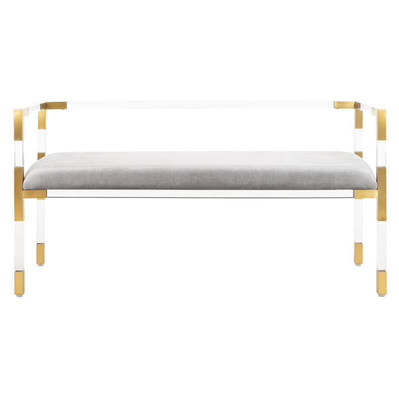 Upholstered Bench, Grey