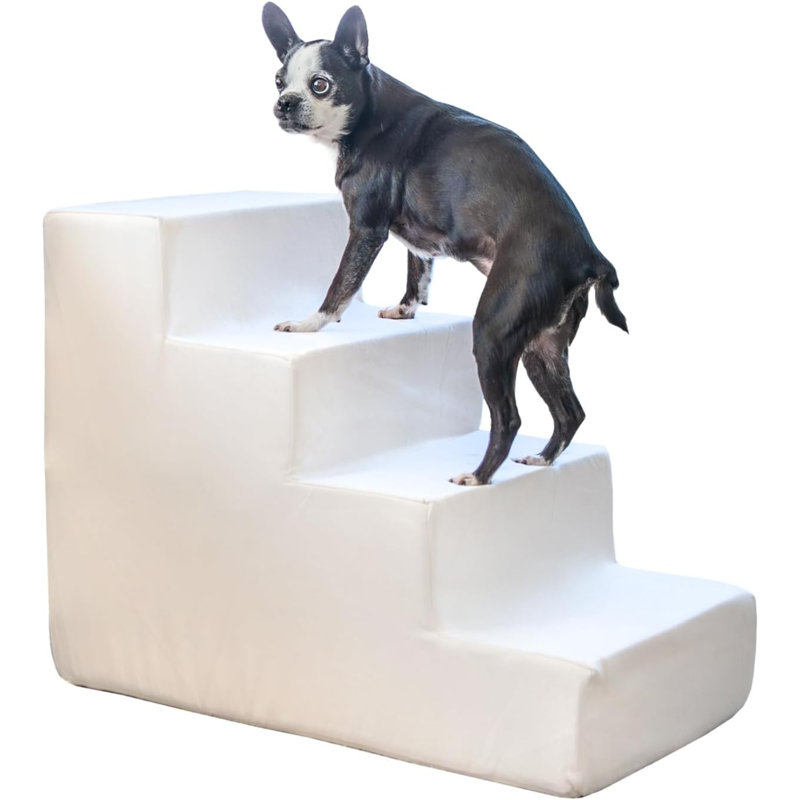 Stairs With 4 Steps, 18" H x 15" W x 24" D, Ivory