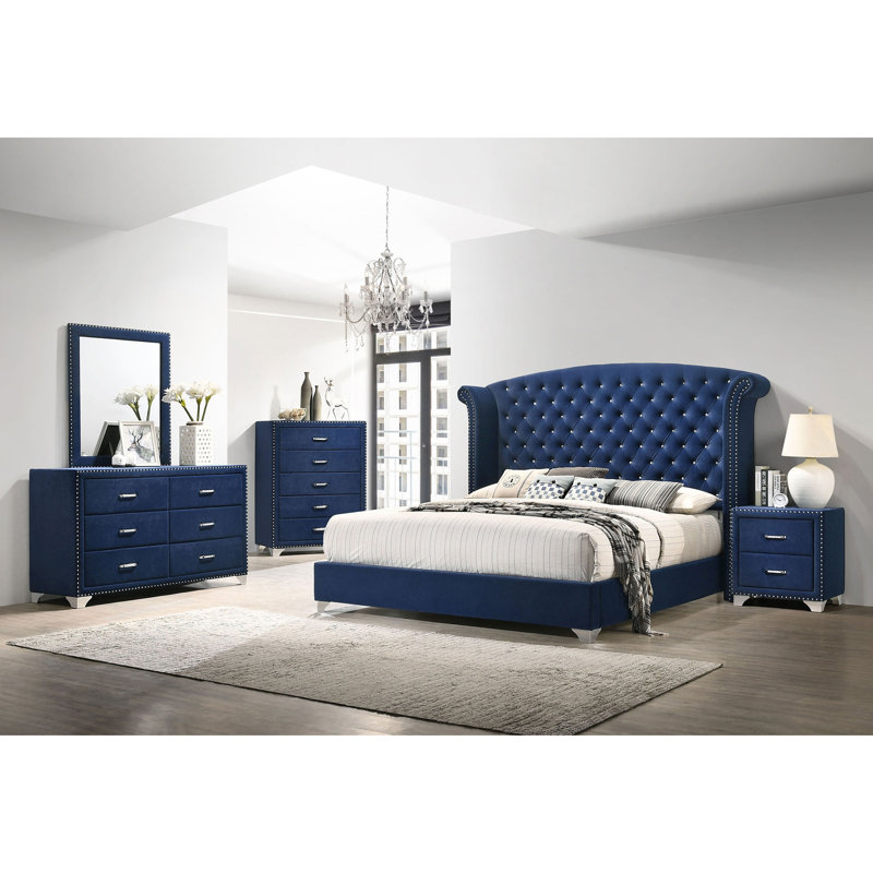 Commode de chambre 5 tiroirs Pacific Blue