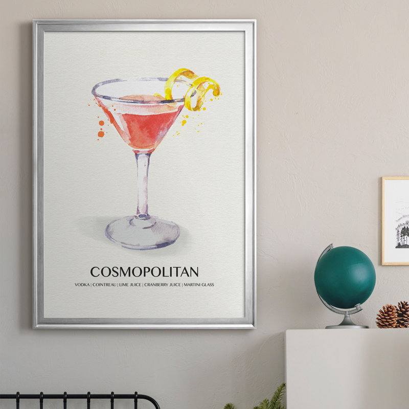 Cosmopolitan, reproduction encadrée de qualité supérieure - prête à être accrochée, H 26,5 po x l 36,5 po x P 1,5 po, Argent