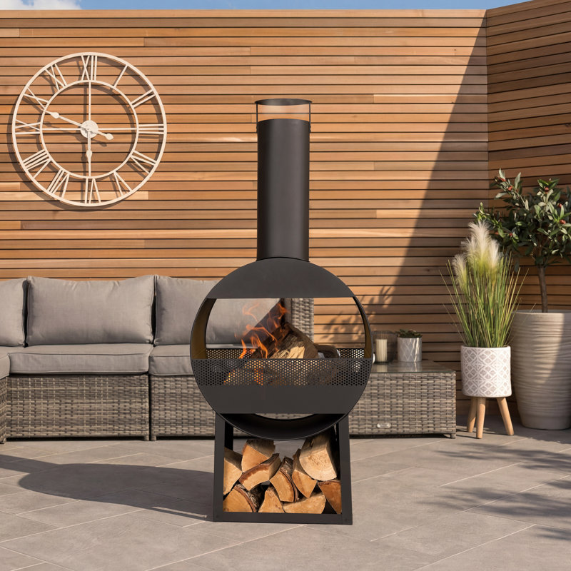 Circle Steel Smokeless Chimnea