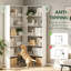 180 cm H x 90 cm W Corner Bookcase