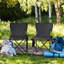 Ensemble de 4 chaises de camping portatives en acier avec sacs de transport