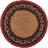 Dorval Jute / Sisal Agate Ceramic Jute Leather Crystal Circle Round 1 Piece Trivet Set