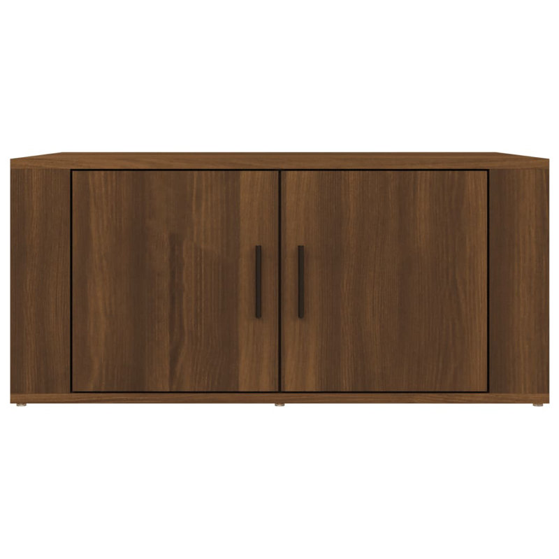 Nyzair Solid Coffee Table with Storage, Brown Oak