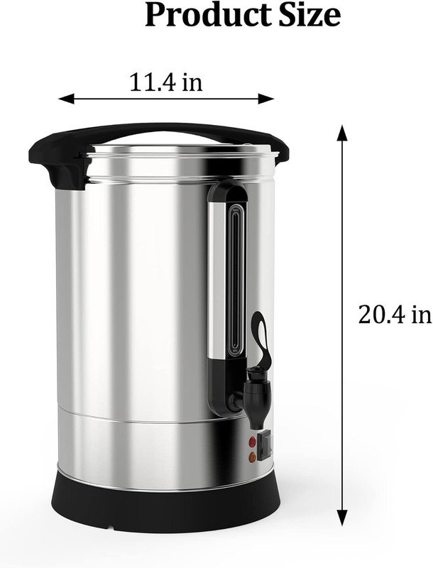 Urne à café commerciale 100/120 tasses, distributeur de boissons chaudes en acier inoxydable de qualité alimentaire pour les événements et la restauration