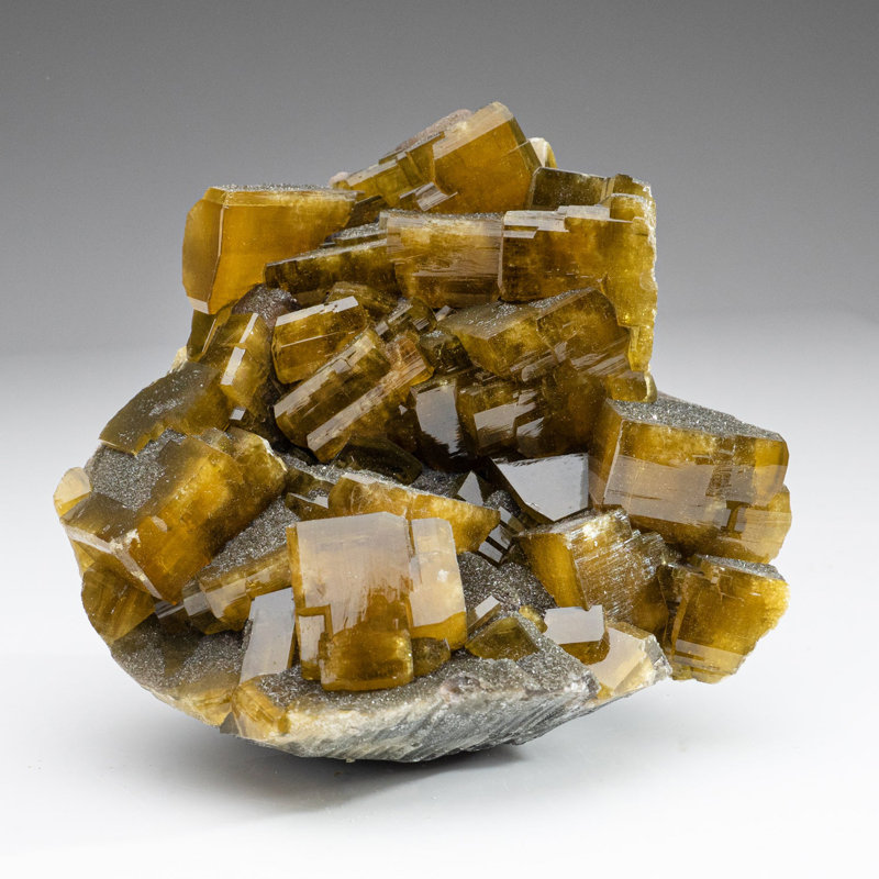 Golden Barite with Marcasite Crystals from Nandan County, Hechi, Guangxi, China