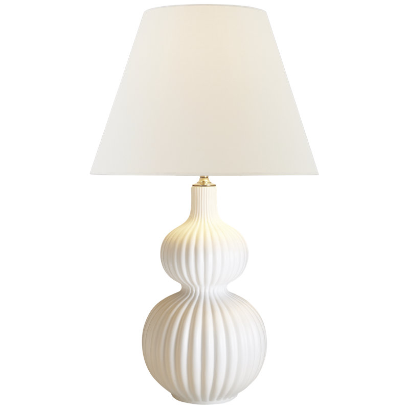 Lucille Table Lamp, White, Paper