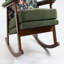 Chaise berçante d'appoint Mid-Century moderne avec structure en bois