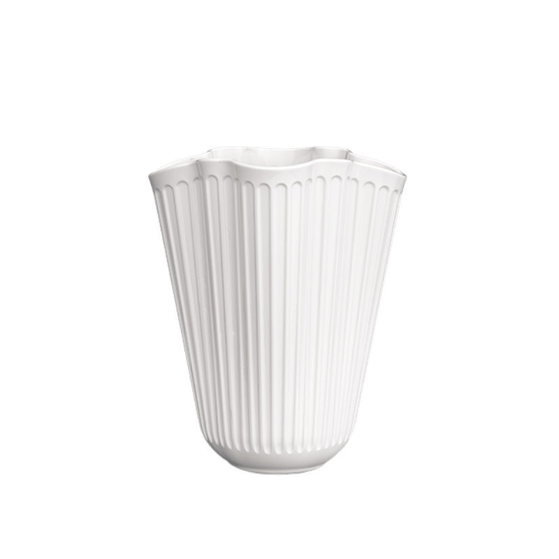 Vase déplié, blanc, H: 8,7 po, 8 pi 10 po x 5 pi 30 po x 6 pi 70 po