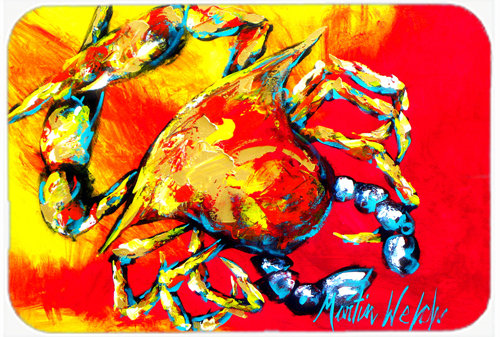 Crab Hot Dang Glass Cutting Board