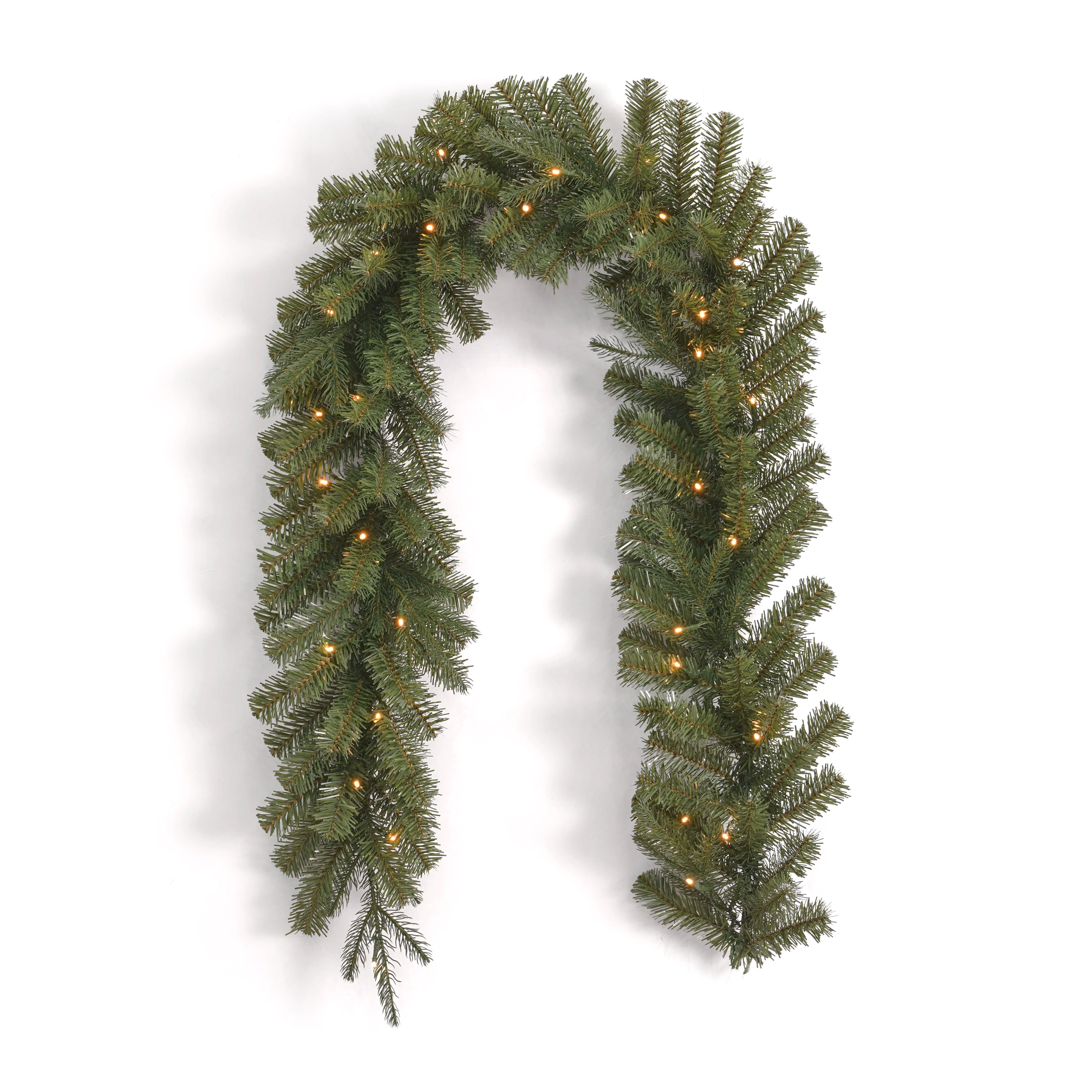 10'' in. Lighted Faux Garland