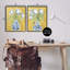 Ensemble de 2 giclées encadrées, "Tulip Vases on Yellow", par June Erica Vess-768643098-768643099