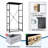 4 Drawer Dresser for Bedroom, Narrow Chest of Drawers, Wooden Top and Study Iron Frame 18"x37.5"-(WxH)