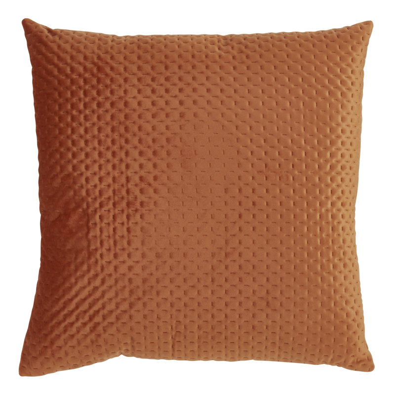 Housse et insert en velours carré, Rouille, 18 po x 18 po