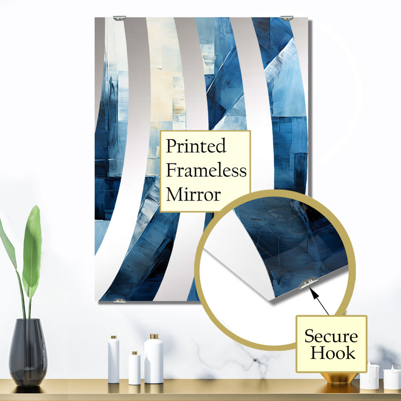 Décorations nautiques géométriques IV - Miroir mural géométrique abstrait MIR132930, 32 po x 24 po