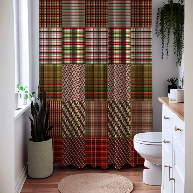 Patchwork Shower Curtain, 72" H x 70" W