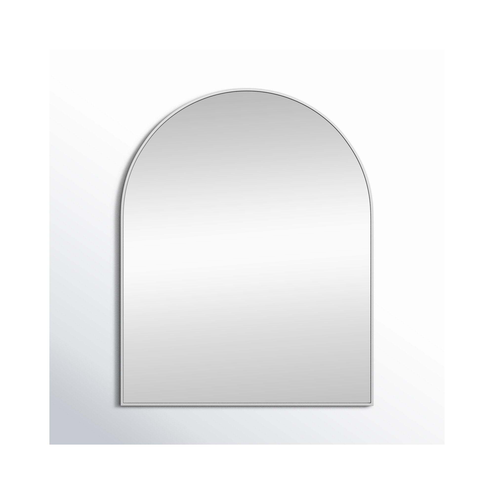 Sabine Metal Arch Wall Mirror, Silver, 42" x 33"