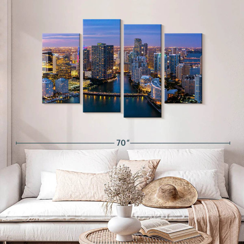 Miami twilight mood Sireci, H 32 po x l 52 po