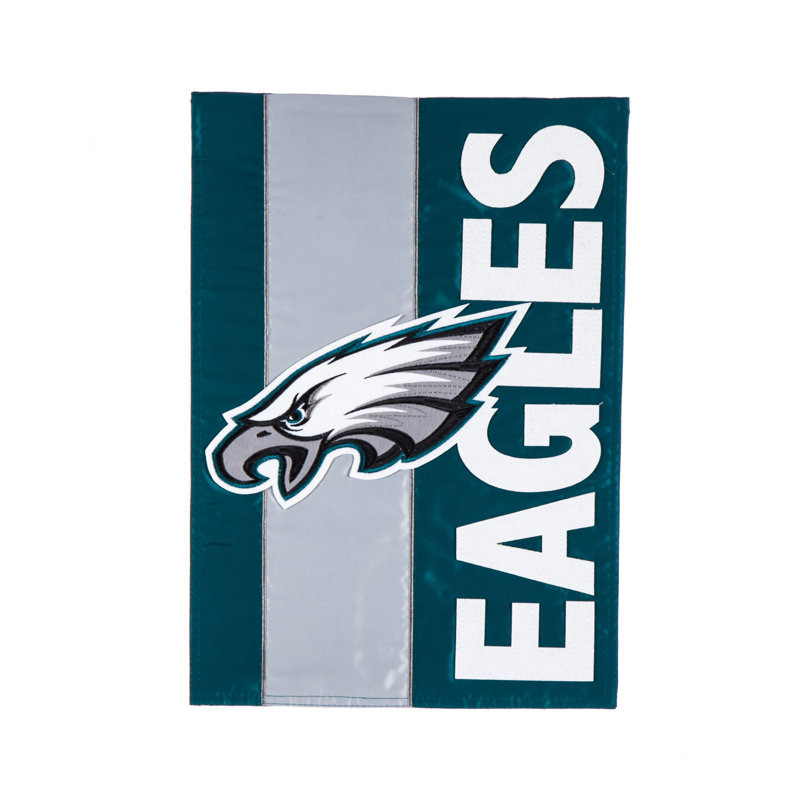 Drapeau maison en polyester 2 côtés nfl, H 18 po x l 12,5 po, Eagles de Philadelphie