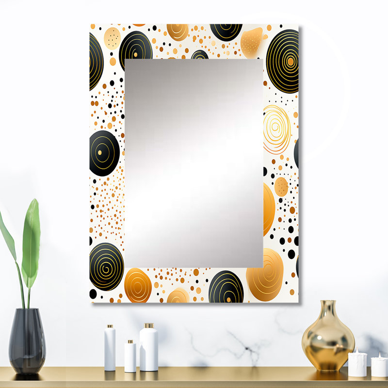 Miroir mural à pois Ibaka, impression graphique, miroir décoratif géométrique Ibaka, 32 po x 24 po