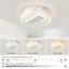 Ventilateur de plafond sans lame à DEL de 20 po avec télécommande - Plafonnier encastré moderne avec circulation d'air et luminosité réglable pour le salon, la salle à manger ou la chambre à coucher, moteur silencieux / 6 vitesses / courant continu