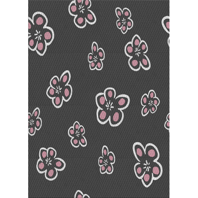 Tapis de zone gris en laine touffeté à la main Boatner