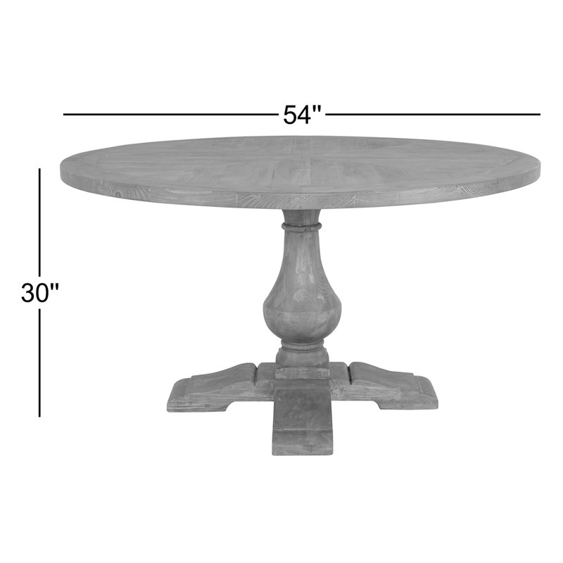 McKew Round Solid Wood Dining Table
