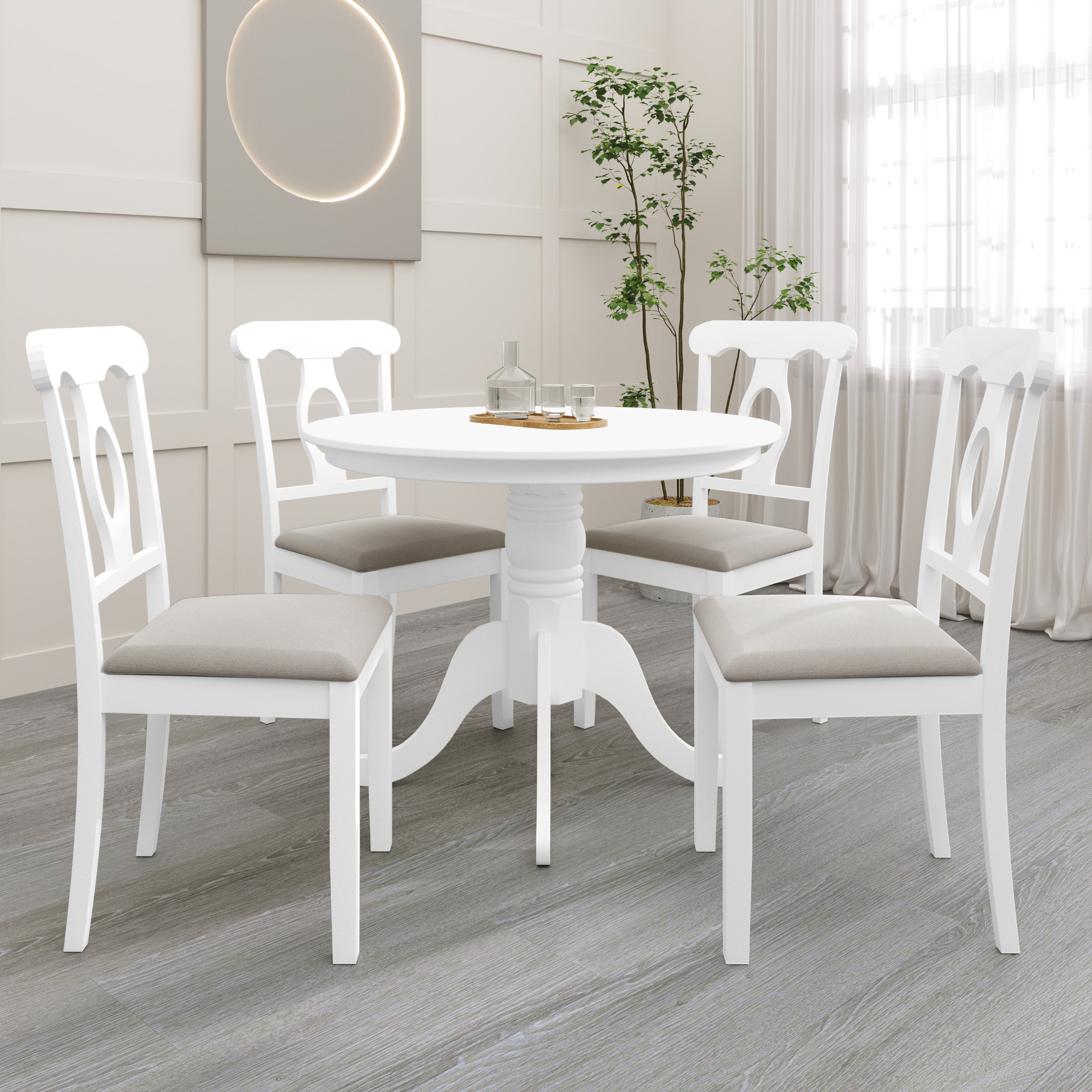 Rashika 5 - Piece Pedestal Dining Set