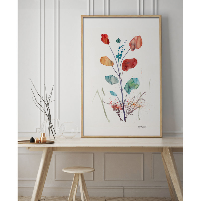 Colour Leaves by Bruno Vázquez - Single Picture Frame Painting, 90cm H x 60cm W x 3cm D