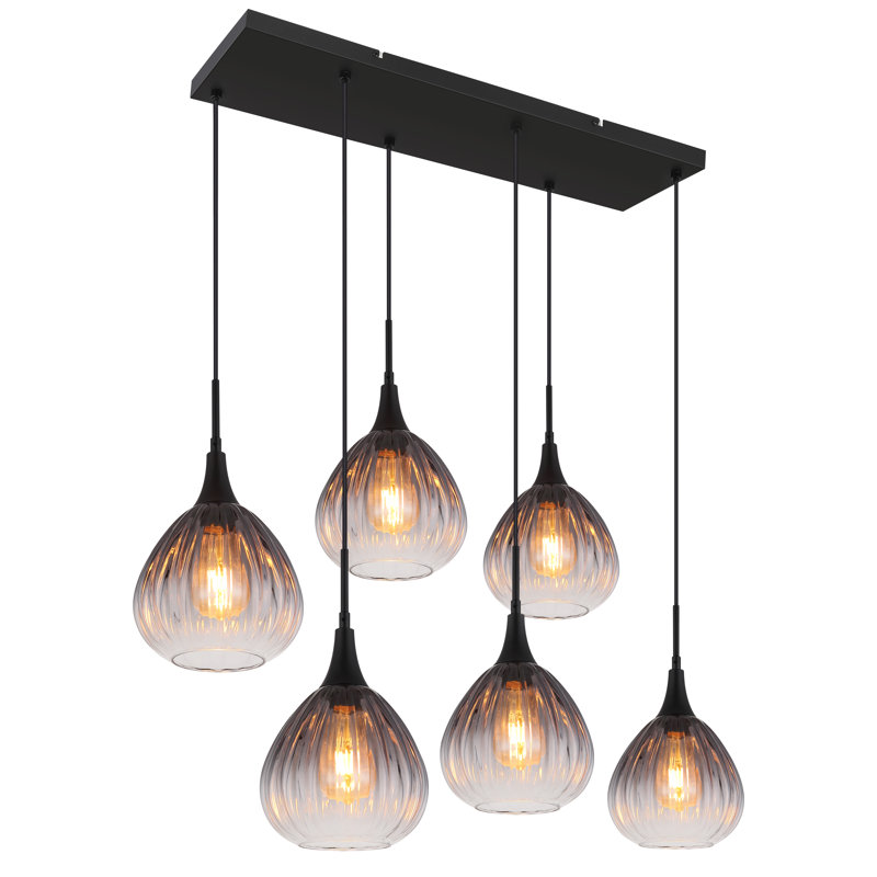 Dannelle 6 - Light Matte Black Pendant