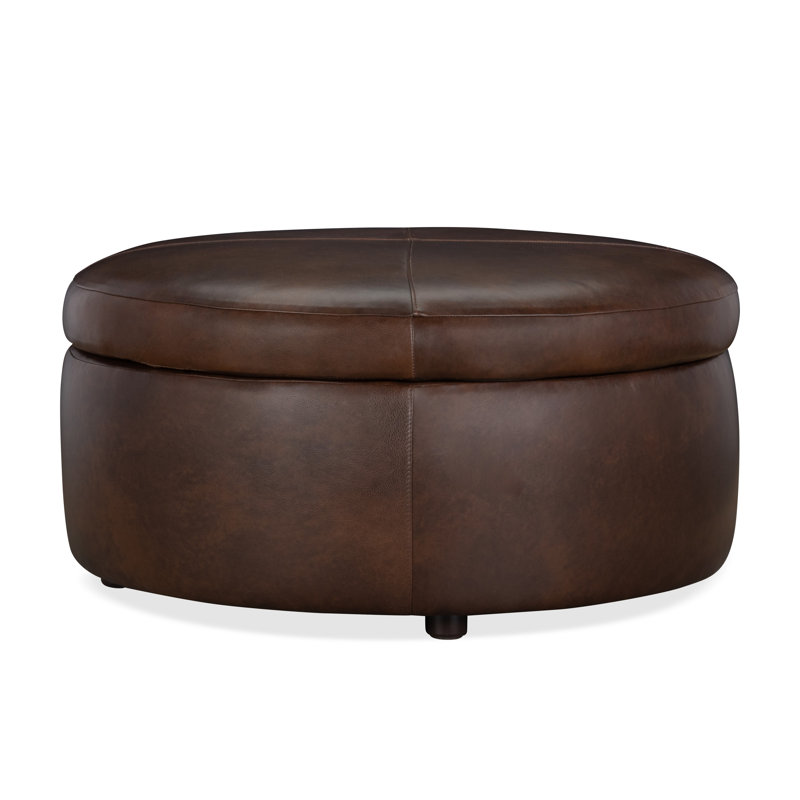 Repose-pieds en cuir véritable Murano, Cuir véritable Bistro Rustic