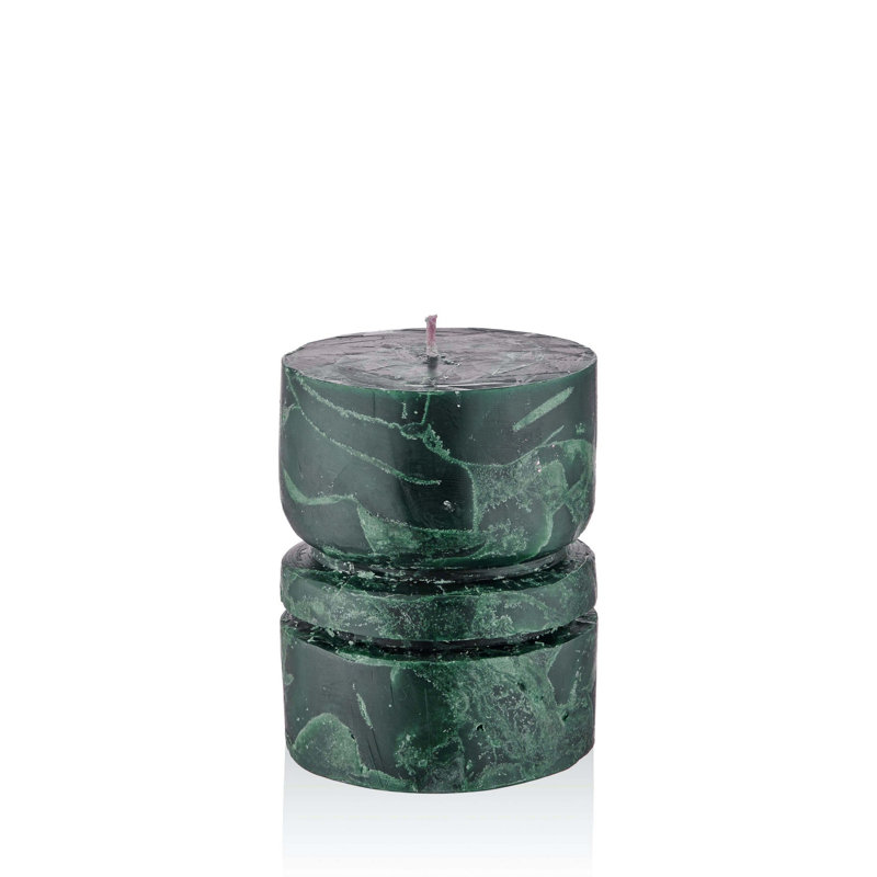 Bougie cylindrique sans parfum, Vert
