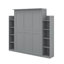 Grand lit escamotable avec tablettes et DEL-1446772055