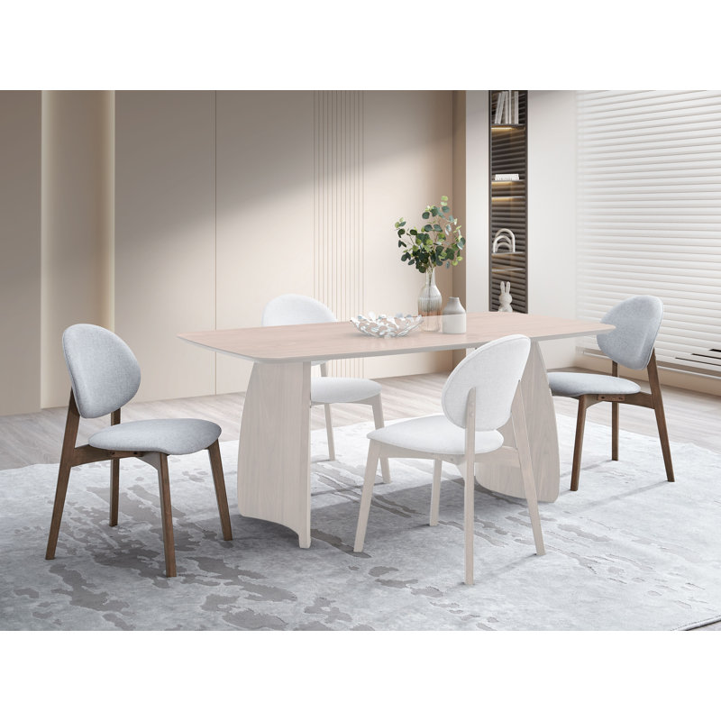 Klar Side Chair (set-2), Gris clair