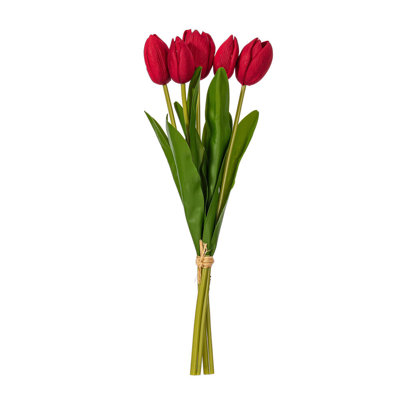 Vickerman 16"H Plum Tulip Bundle of 5.