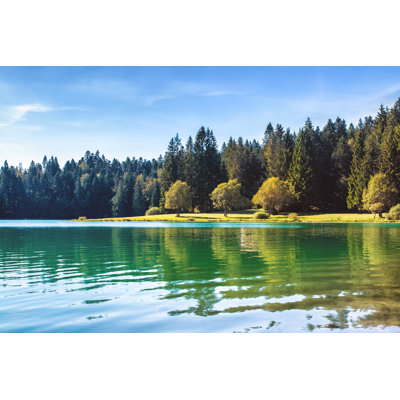 Genin Lake in Middle of Wild Pine Forest by Gregory_Dubus
