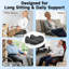 Coussin de siège en forme de U en mousse viscoélastique, coussin de soutien ergonomique en forme de coccyx avec ailes latérales surélevées pour chaise de bureau