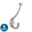 Franklin Brass Pilltop Coat and Hat Wall Hooks in Nickel (5-Pack)-98540453
